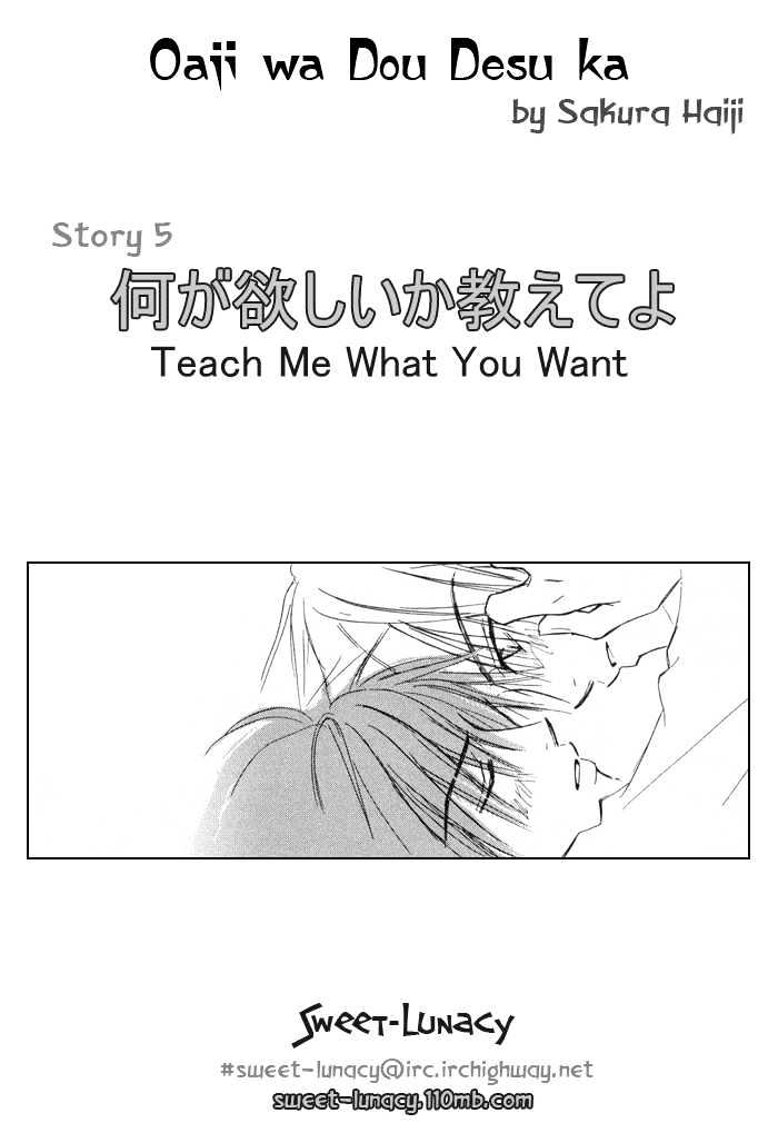 Oaji Wa Dou Desu Ka? - Vol.1 Chapter 5 : Tell Me What You Want