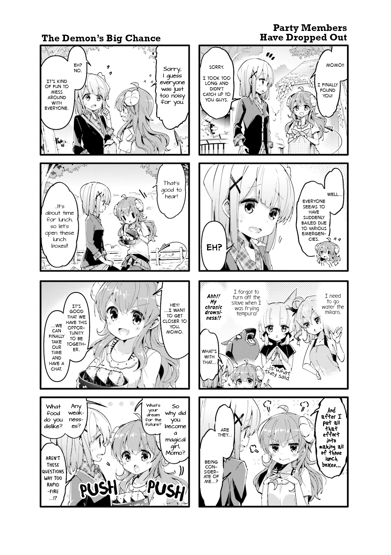 Machikado Mazoku - Vol.4 Chapter 43: Sparks Clash!? Light And Dark Joint Outing!