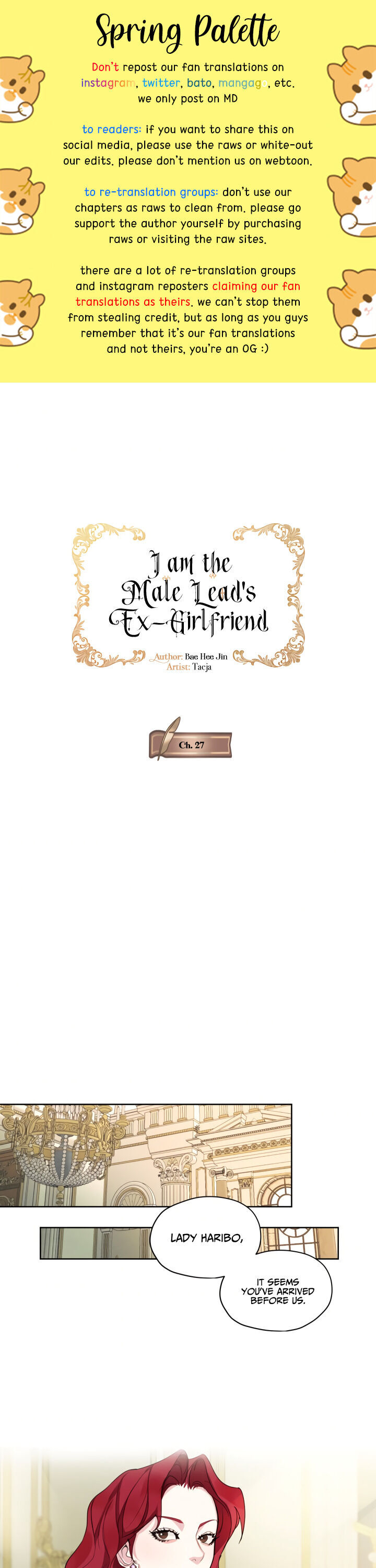 I Am The Male Lead’s Ex-Girlfriend - Chapter 27