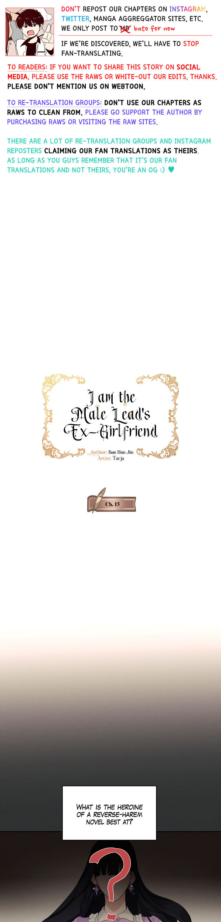 I Am The Male Lead’s Ex-Girlfriend - Chapter 13