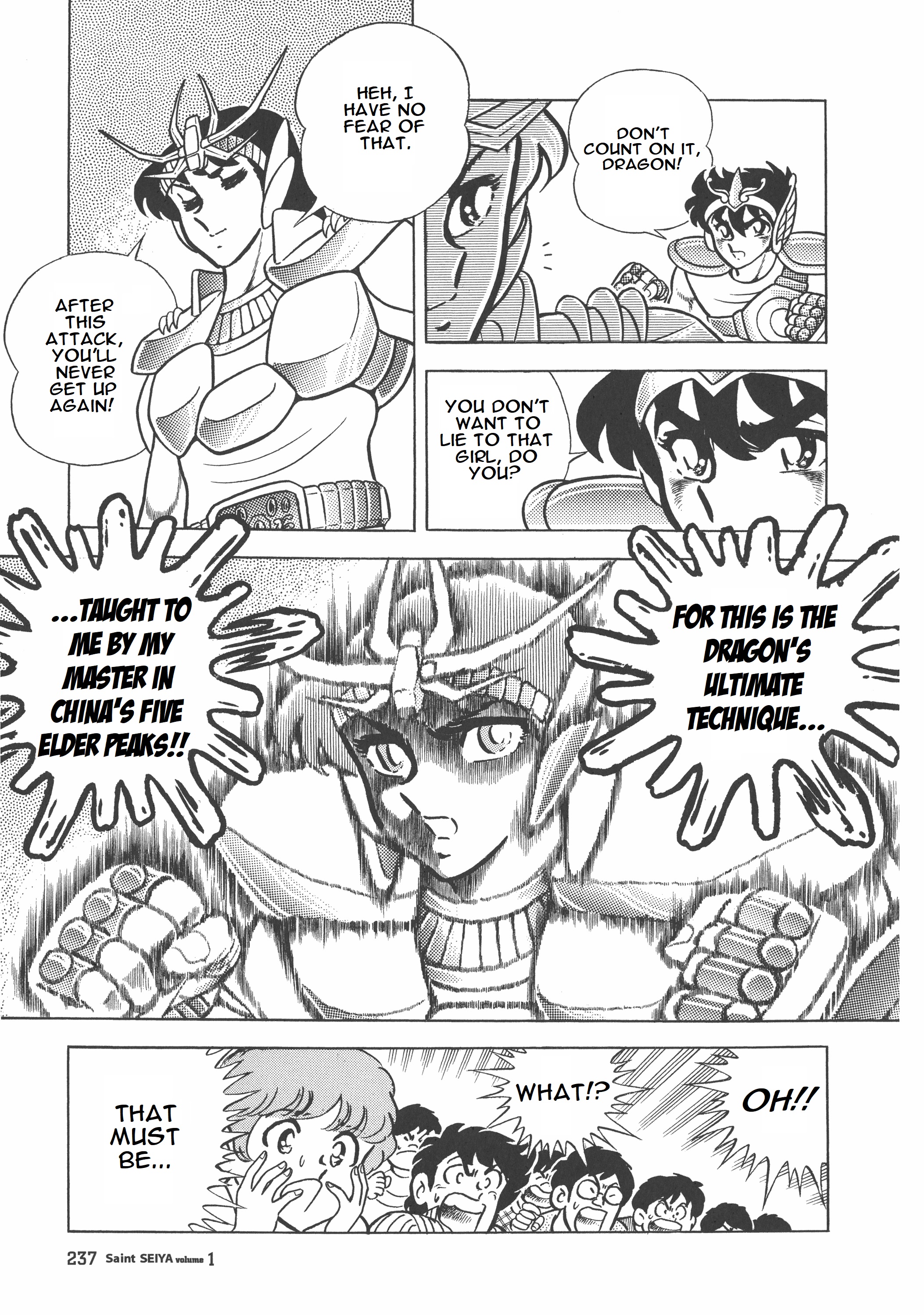 Saint Seiya (Kanzenban Edition) - Vol.1 Chapter 6.01: Dragon, The Strongest Gauntlet And Shield (Part One)