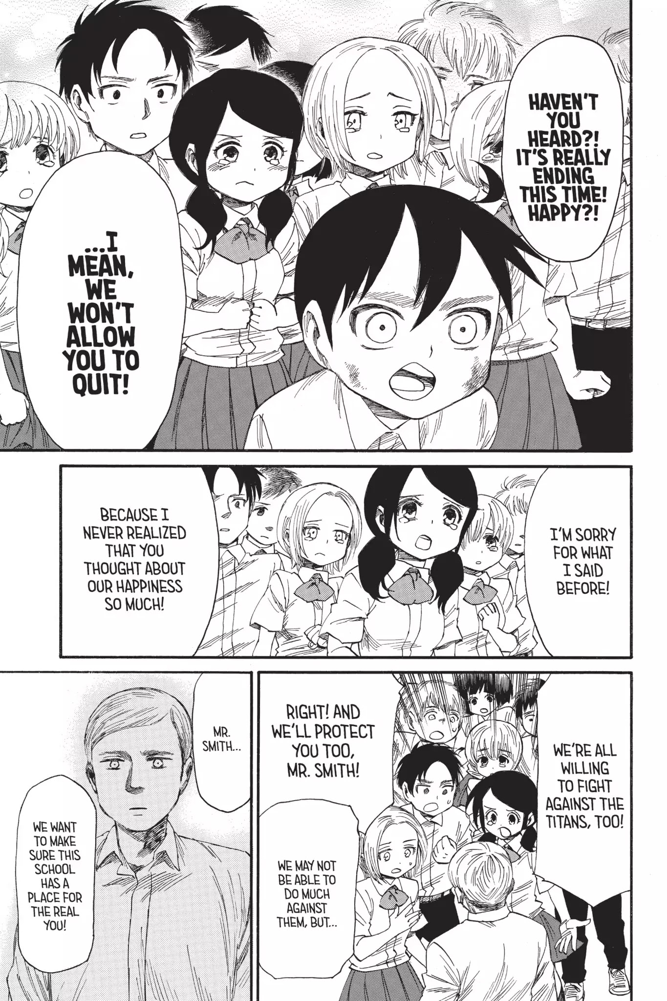 Attack On Titan: Junior High - Chapter 28: Vol.2 28Th Period: Give Back That Resignation Letter !