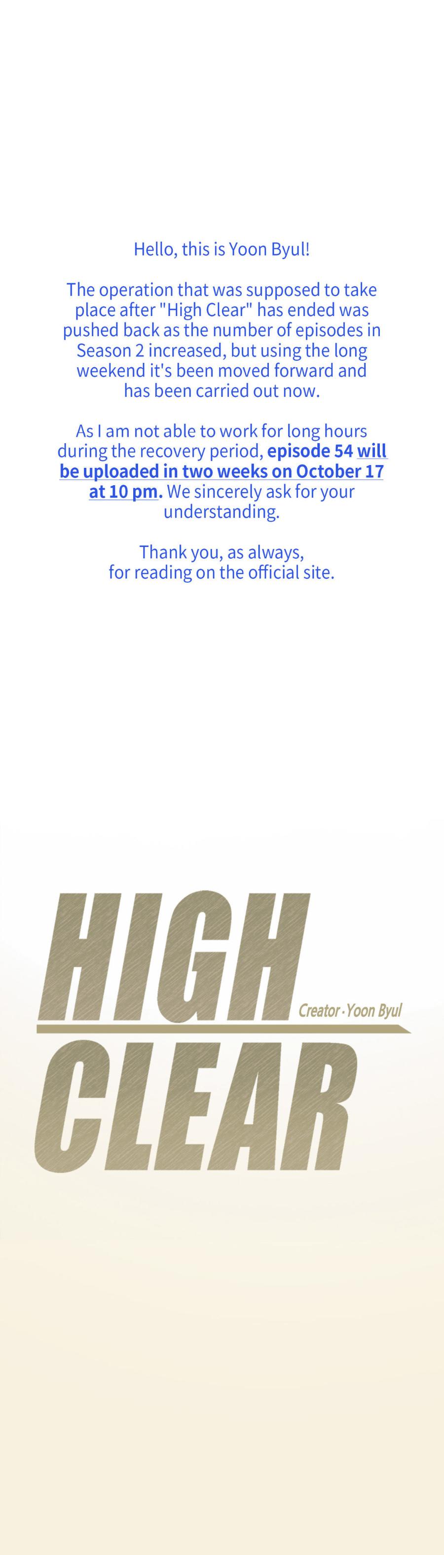 High Clear - Special. : Special Chapter