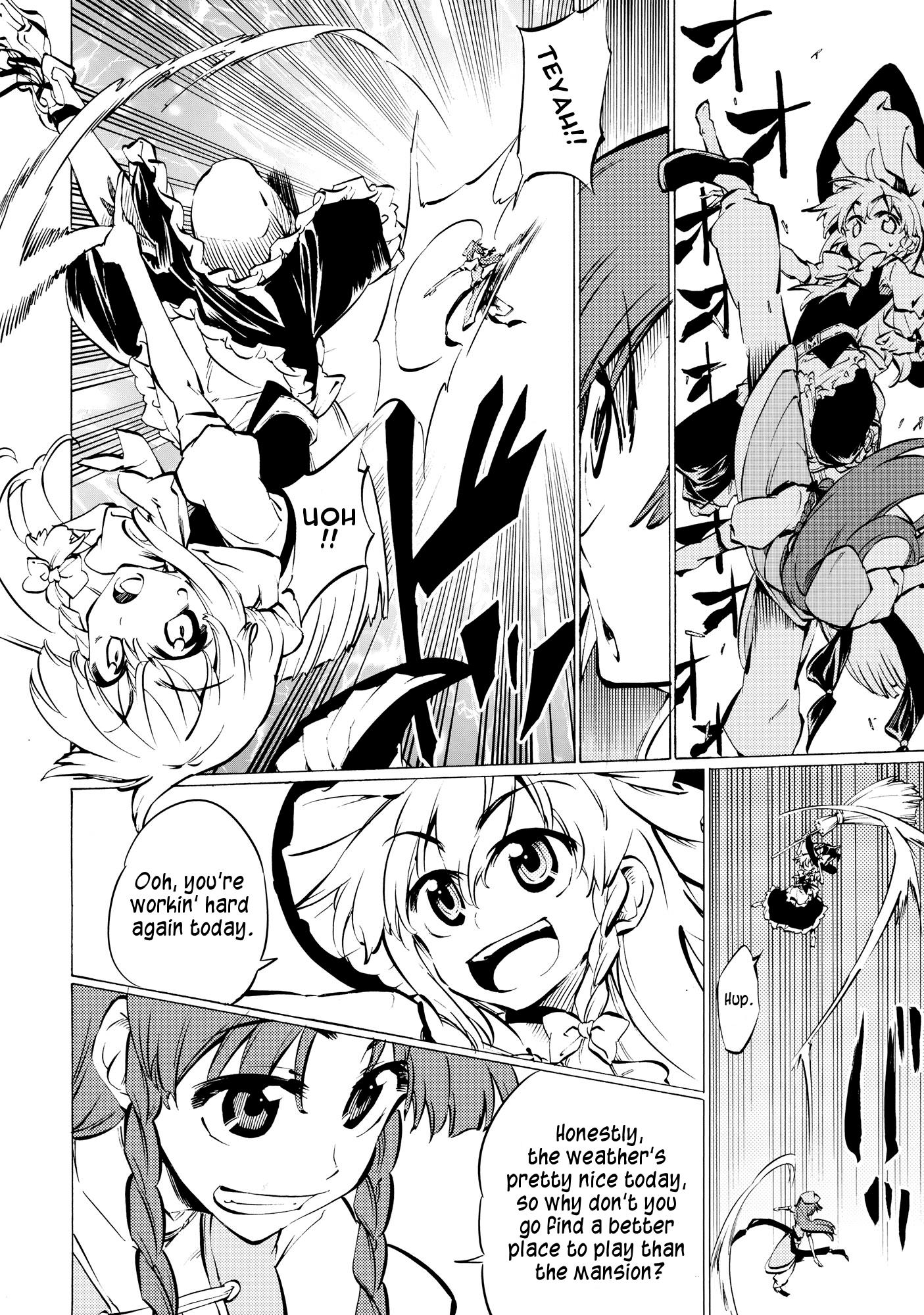 Touhou - Neko Do 24/96=? (Doujinshi) - Chapter 1: Izayoi Sakuya And The Cat-Covered Gate Guard