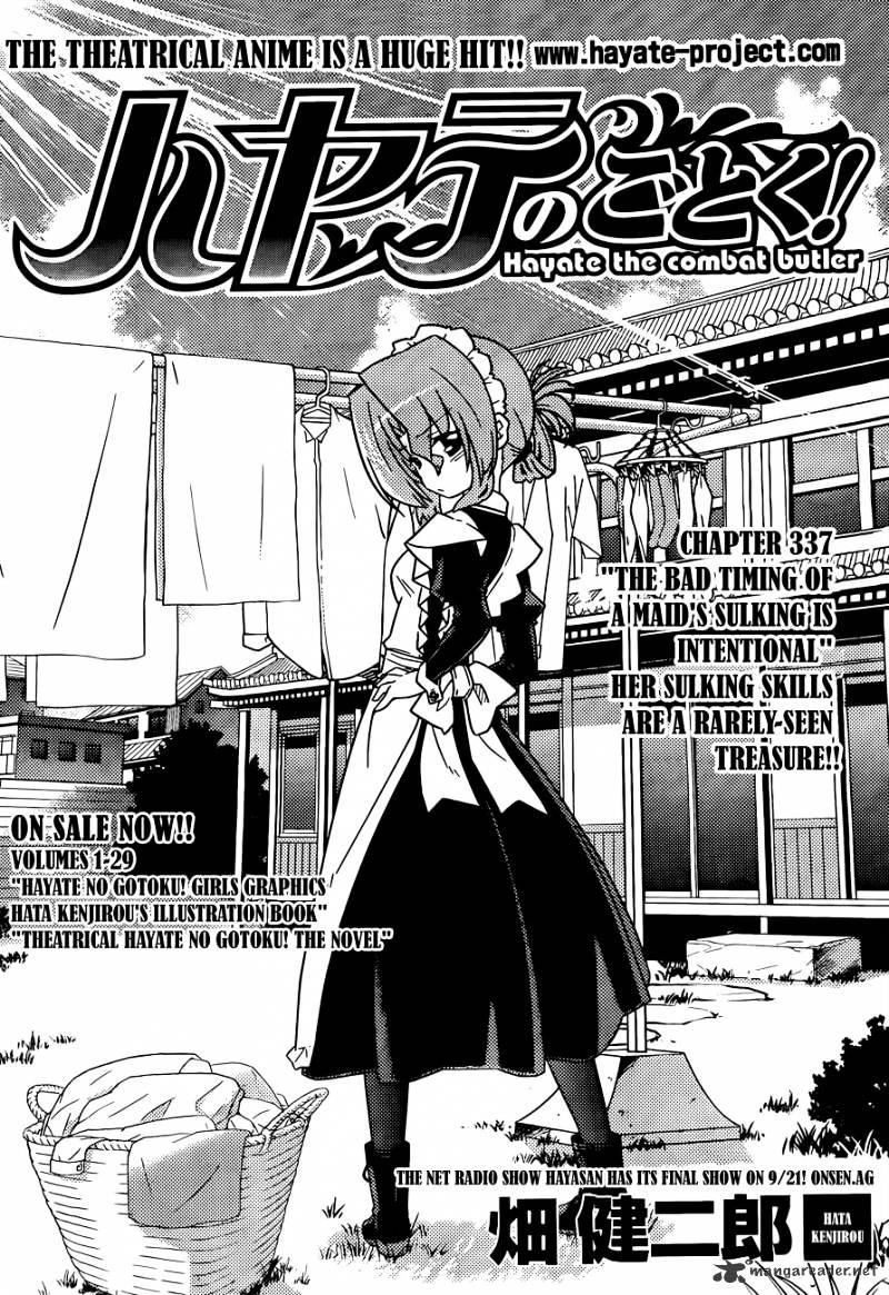 Hayate No Gotoku! - Chapter 337 : The Bad Timing  Of A Maid S Sulking Is Intentional