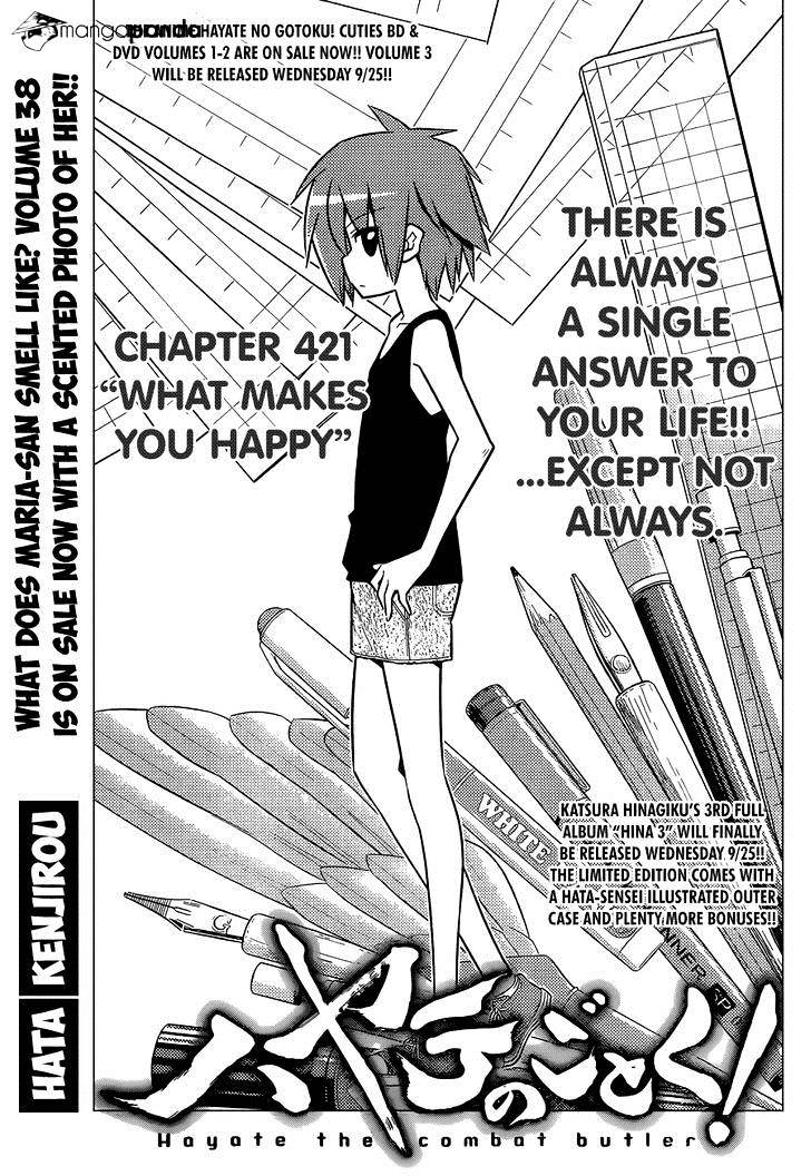 Hayate No Gotoku! - Chapter 421 : What Makes You Happy