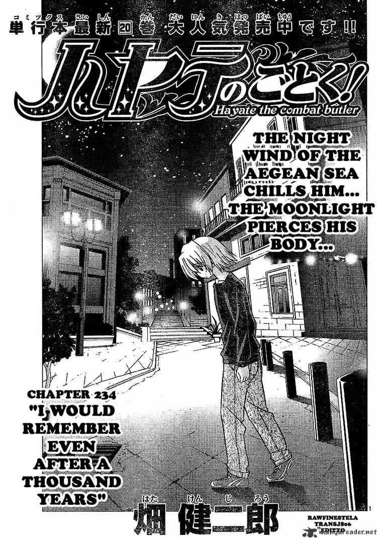 Hayate No Gotoku! - Chapter 234 : I Would Remember Even After A Thousand Years