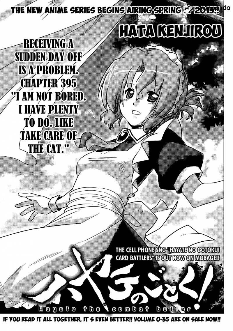 Hayate No Gotoku! - Chapter 395 : I Am Not Bored.i Have Plenty To Do.like Take Care Of Cat