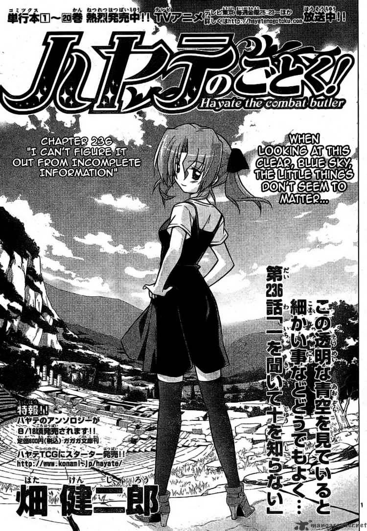 Hayate No Gotoku! - Chapter 236 : I Cant Figure It Out From Incomplete Information