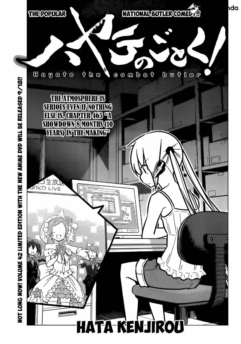 Hayate No Gotoku! - Chapter 465 : A Showdown 8 Months