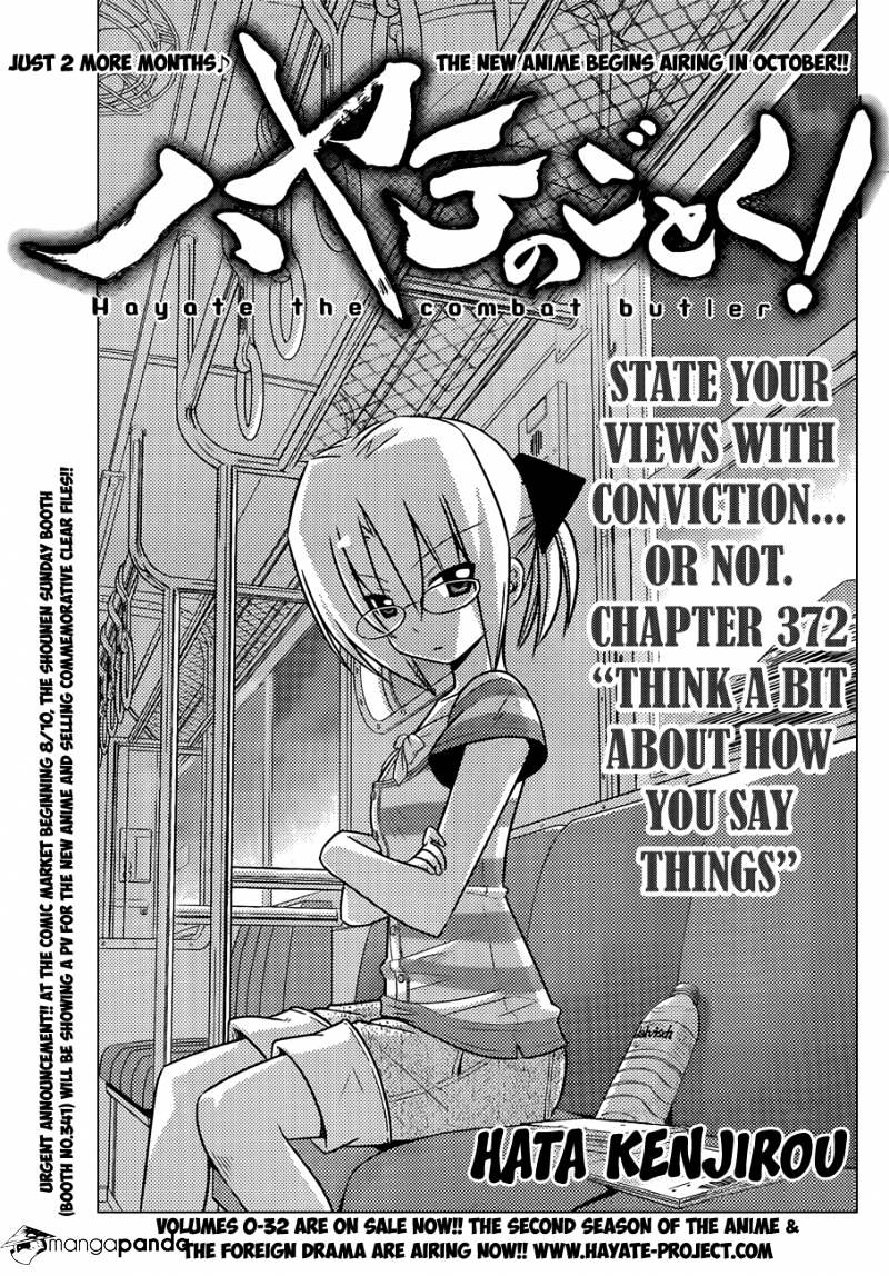 Hayate No Gotoku! - Chapter 372 : Think A Bit About How You Say Things