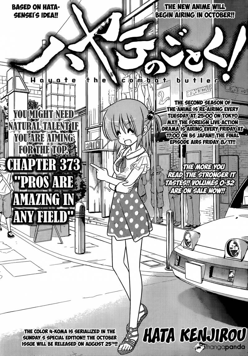 Hayate No Gotoku! - Chapter 373 : Pros Are Amazing In My Field