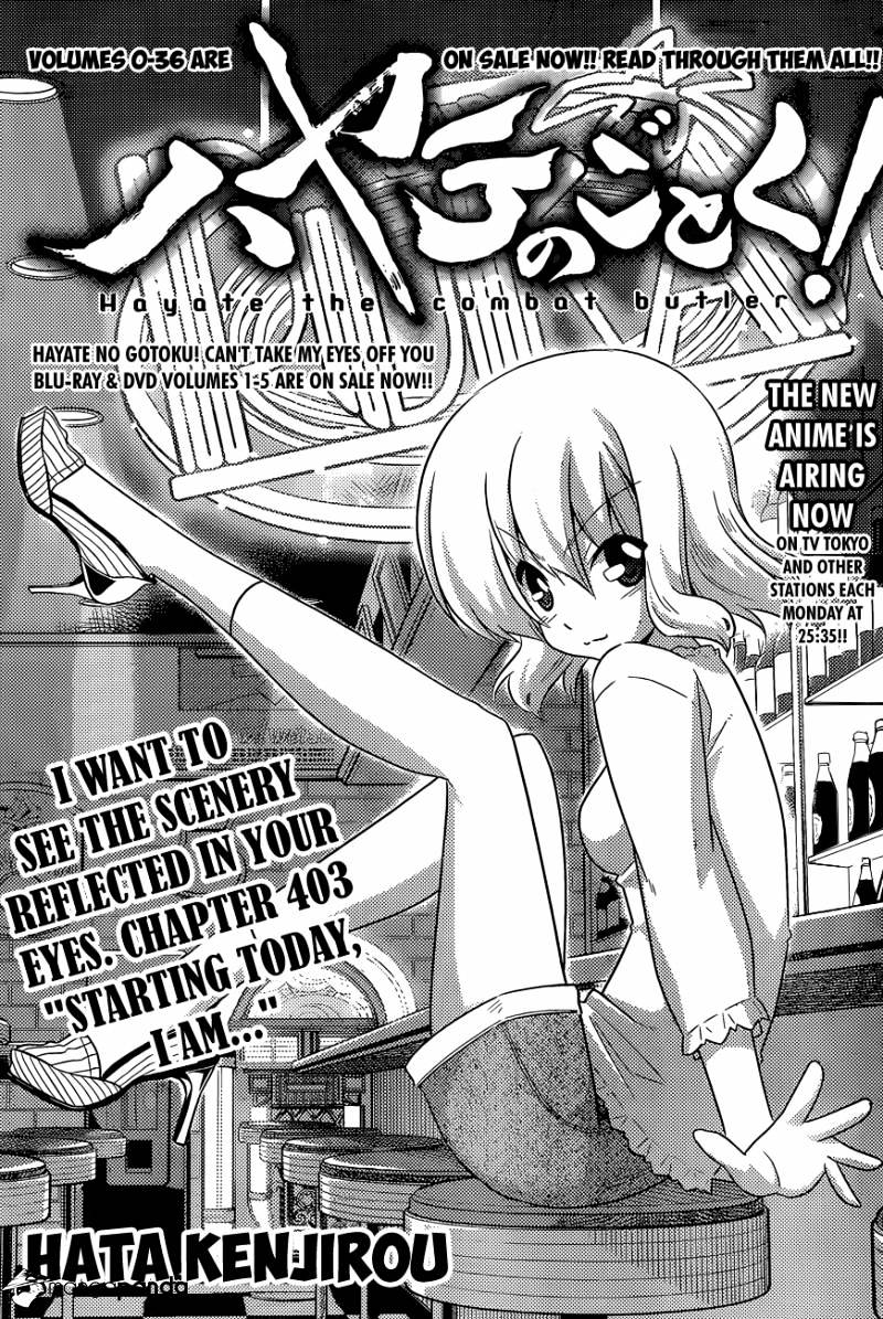 Hayate No Gotoku! - Chapter 403 : Starting Today I Am