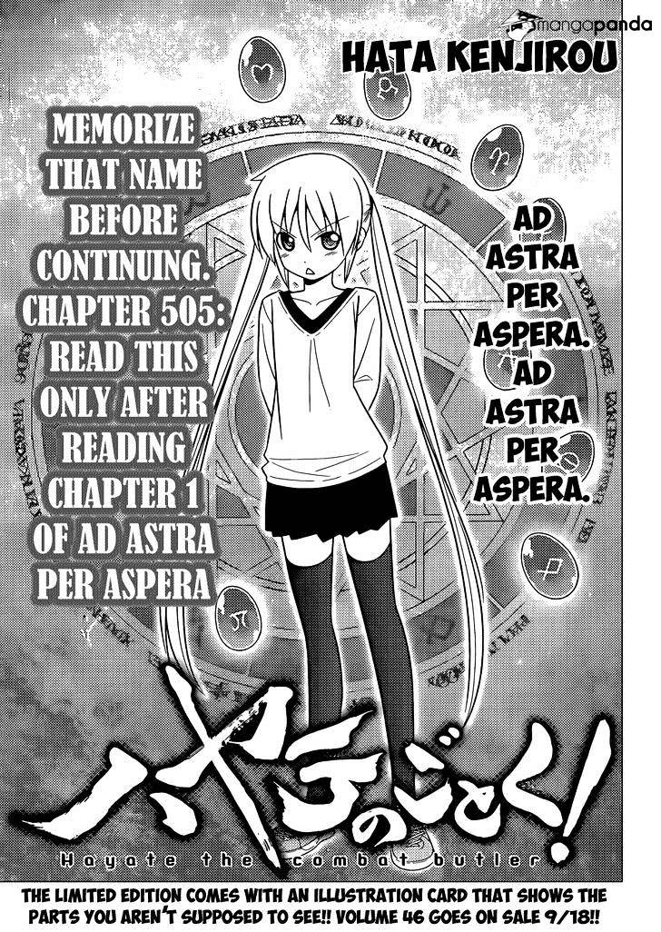 Hayate No Gotoku! - Chapter 505 : Ad Astra Per Aspera