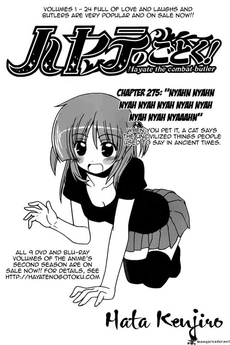 Hayate No Gotoku! - Chapter 275 : Nyahn Nyahn-Nyah-Nyah Nyah Nyah Nyah Nyah Nyah Nyaaahn