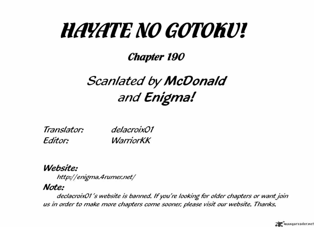 Hayate No Gotoku! - Chapter 190