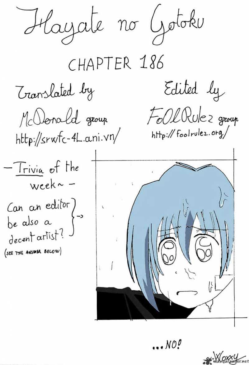 Hayate No Gotoku! - Chapter 186