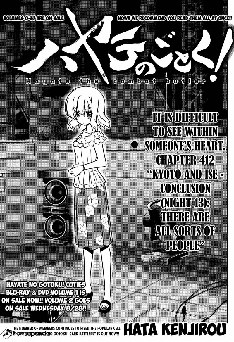 Hayate No Gotoku! - Chapter 412 : There Are All Sorts Of Peaople