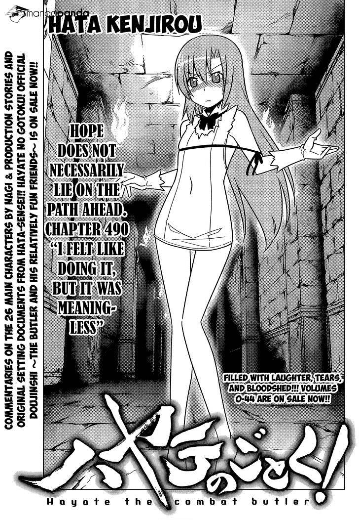 Hayate No Gotoku! - Chapter 490 : I Felt Like Doing It, But It Was Meaningless