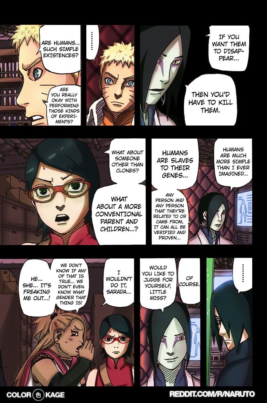 Naruto Gaiden: The Seventh Hokage - Chapter 7.1 : Genetic Slaves(Full Color Version)