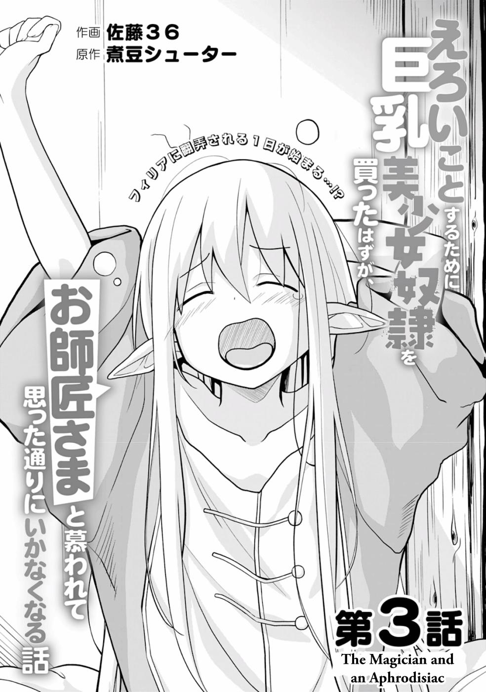 Eroi Koto Suru Tame Ni Kyonyuu Bishoujo Dorei O Katta Hazu Ga, Oshishou-Sama To Shitawa Rete Omotta Toori Ni Ikanaku Naru Hanashi - Vol.1 Chapter 3: The Magician And An Aphrodisiac