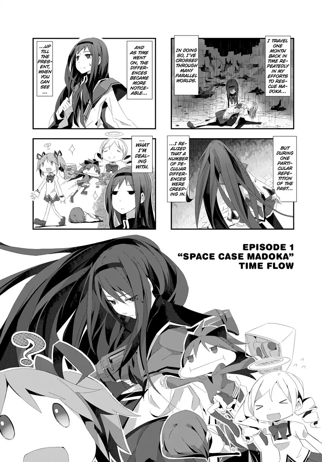 Puella Magi Homura Tamura ~Parallel Worlds Do Not Remain Parallel Forever~ - Chapter 1: Vol.1 Episode 1: "Space Case Madoka" Time Flow