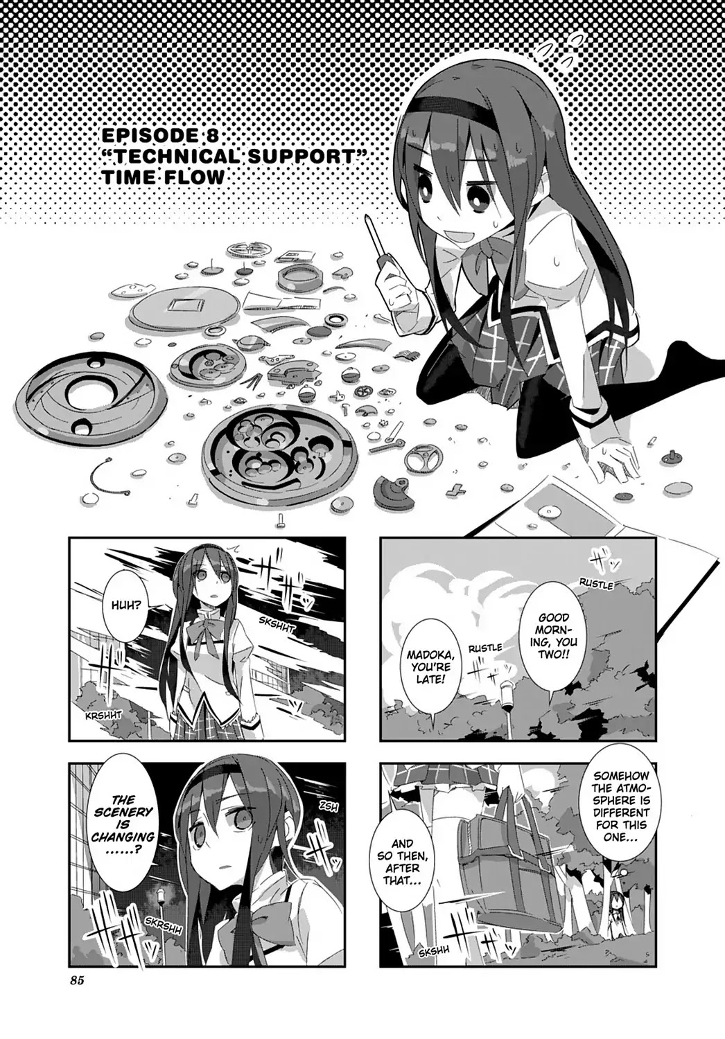 Puella Magi Homura Tamura ~Parallel Worlds Do Not Remain Parallel Forever~ - Chapter 8: Vol.1 Episode 8: "Technical Support" Time Flow