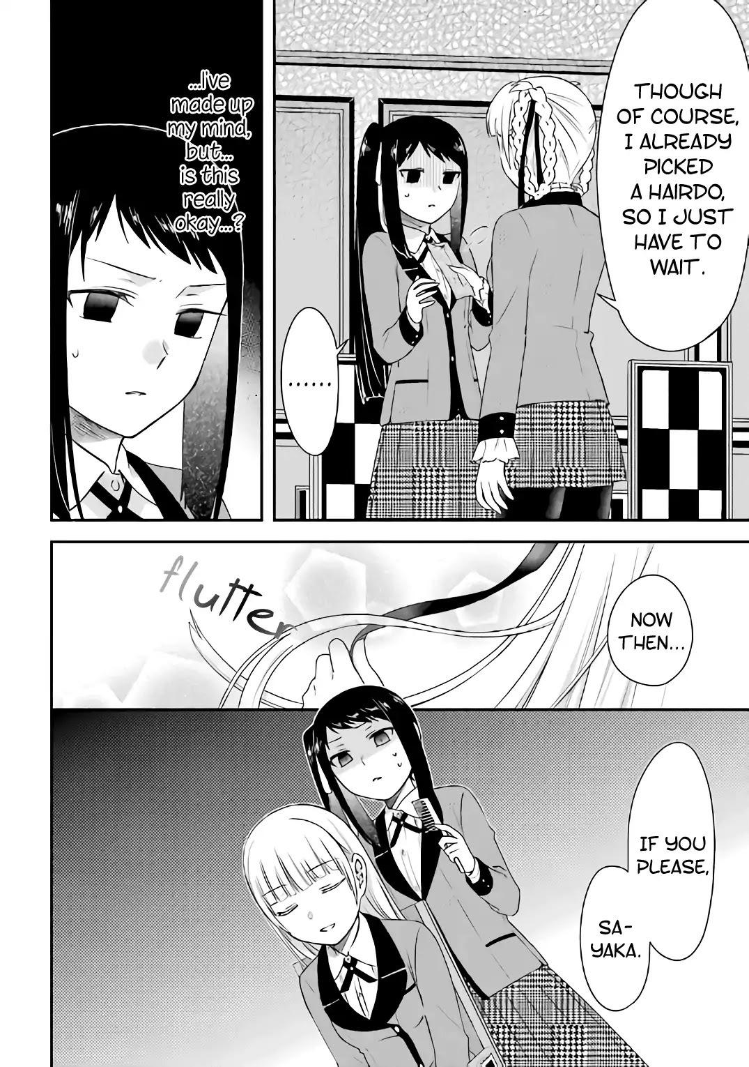 Kakegurui - Yorozu: Official Comic Anthology - Chapter 16: Kirari And Sayaka's Heart Thumping Hair Catalog (Asuka Takana)