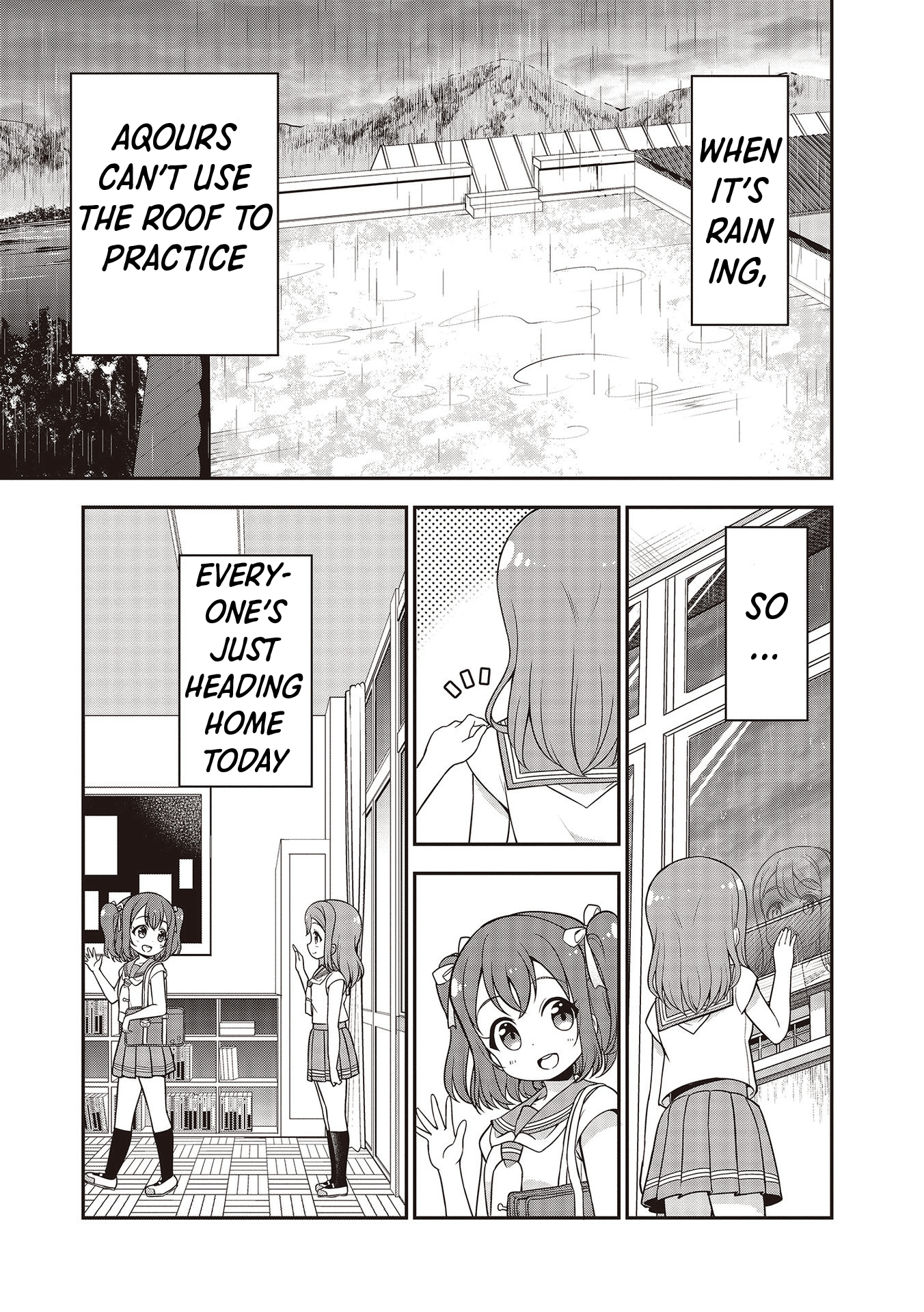 Love Live! Sunshine!! Maru's 4-Koma - Vol.2 Chapter 14: Ways To Spend A Rainy Day