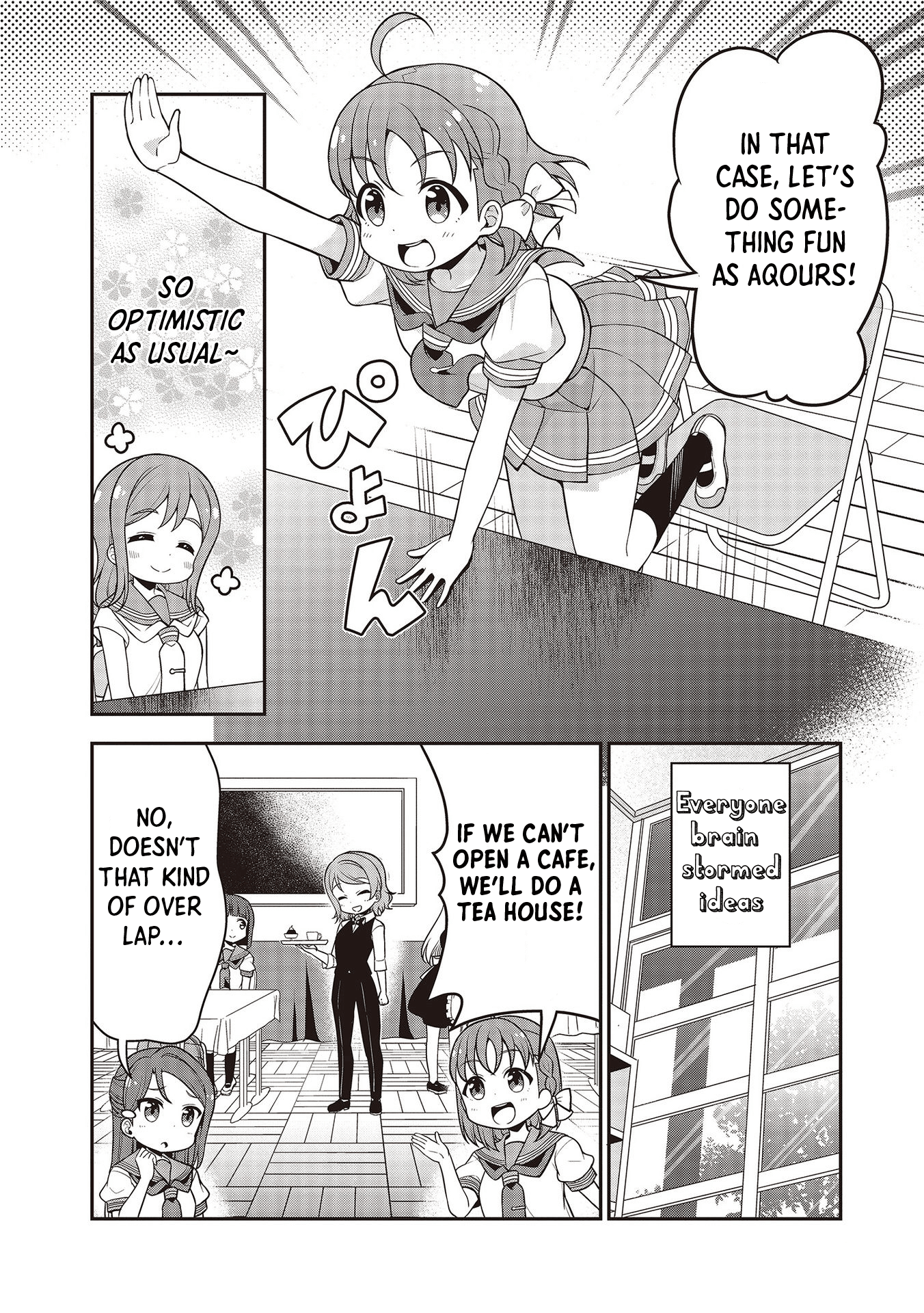 Love Live! Sunshine!! Maru's 4-Koma - Vol.2 Chapter 15: The Cultural Festival Is Happening Soon