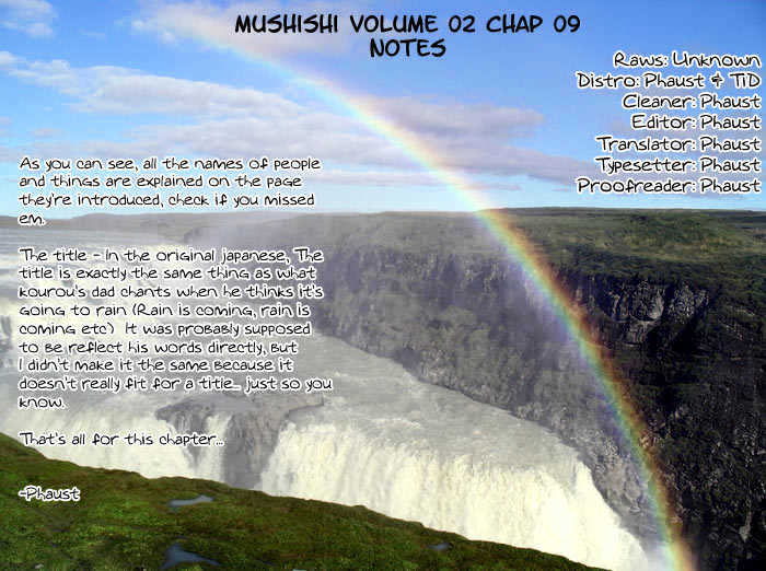 Mushishi - Vol.2 Chapter 9 : The Rain Will Come, A Rainbow Will Form