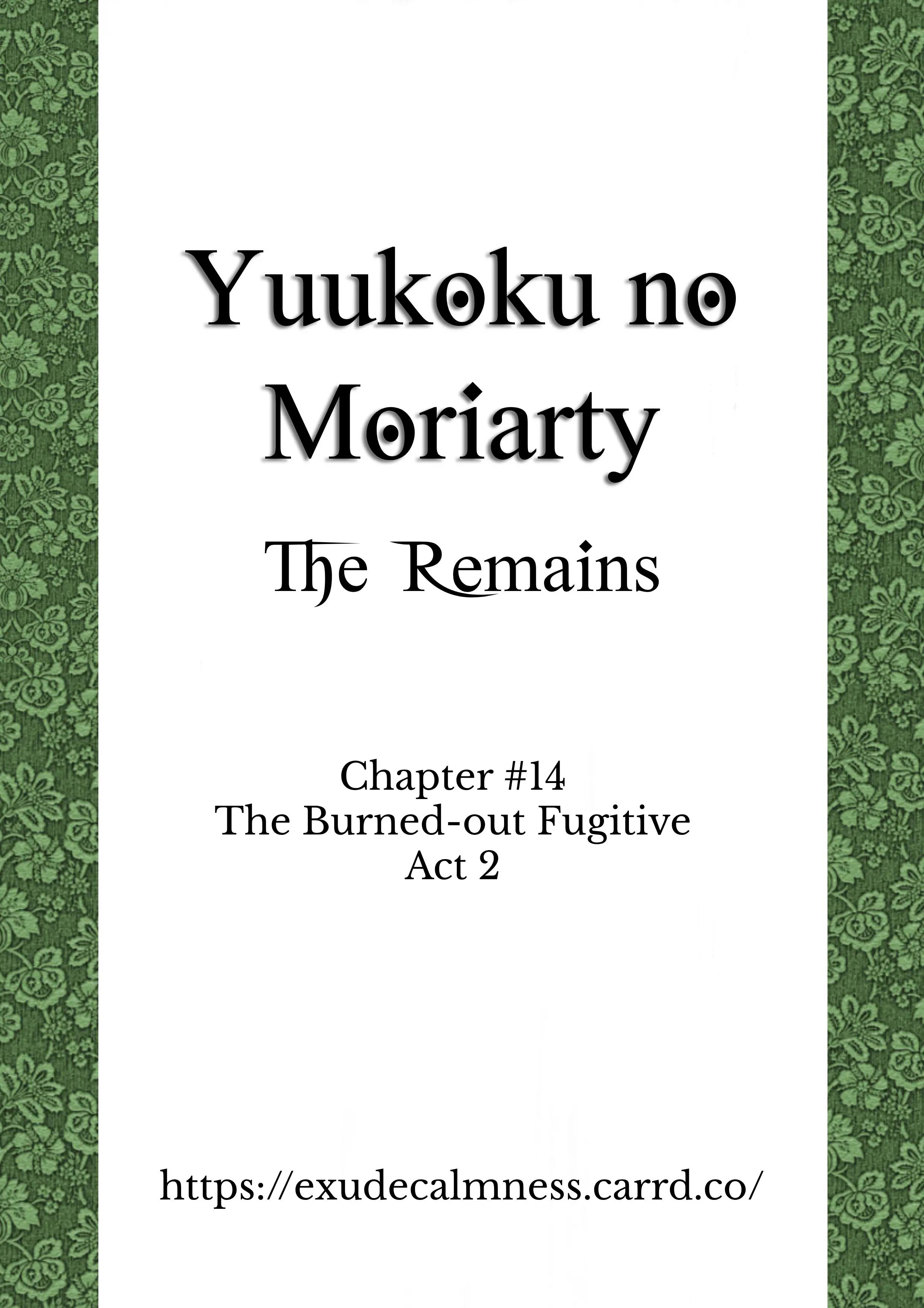 Yuukoku No Moriarty: The Remains - Chapter 14: The Burned-Out Fugitive, Act 2