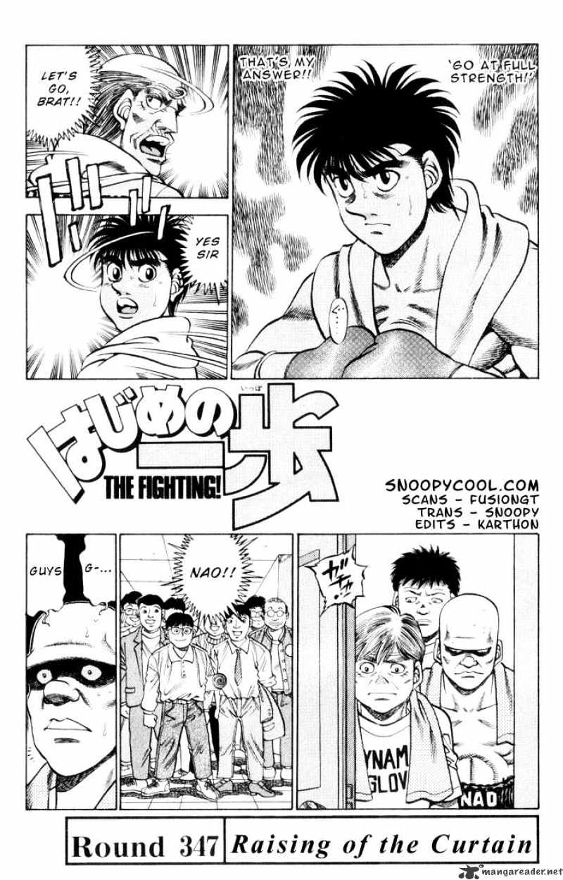 Hajime No Ippo - Chapter 347 : Raising Of The Curtain