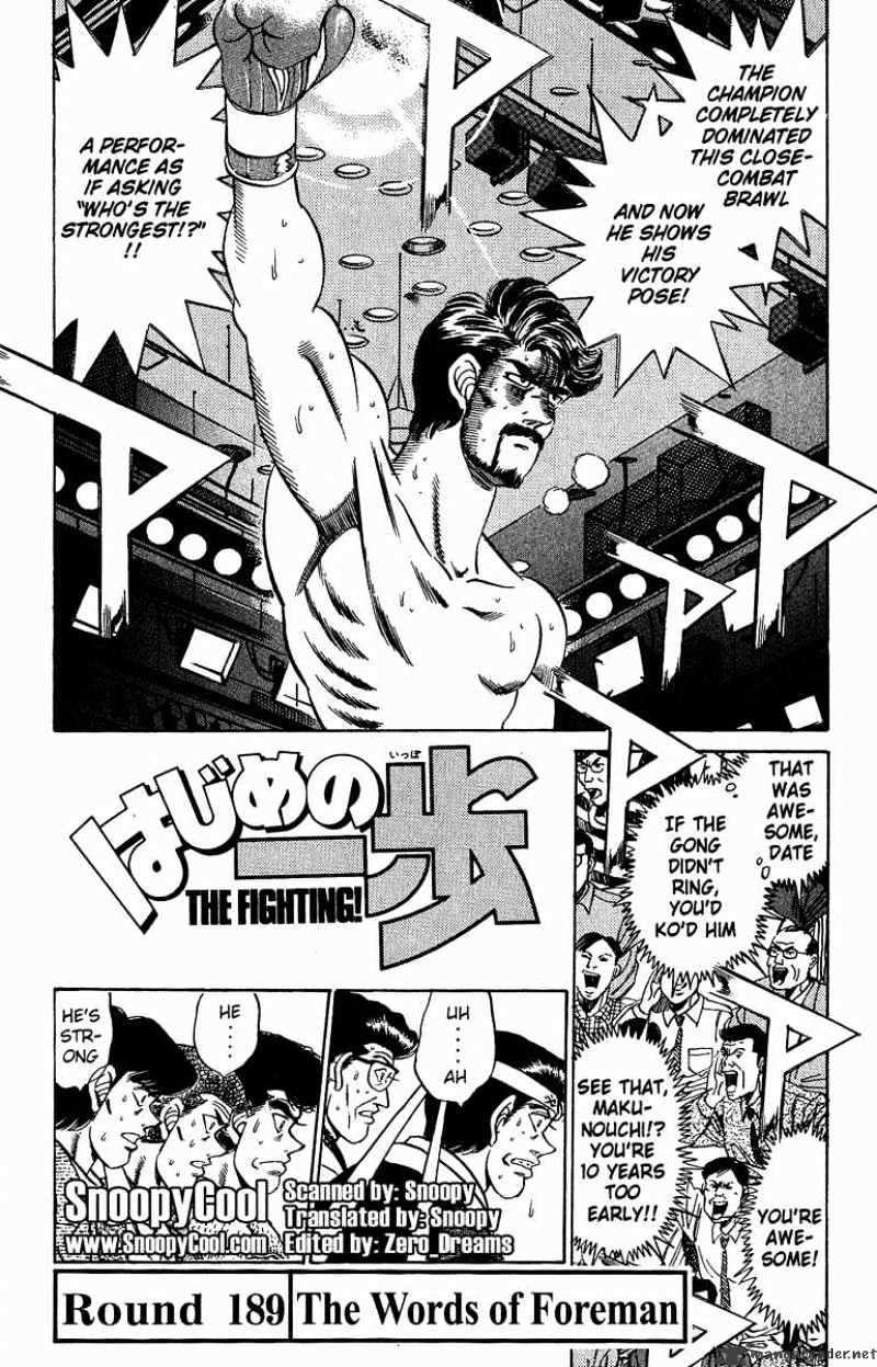 Hajime No Ippo - Chapter 189