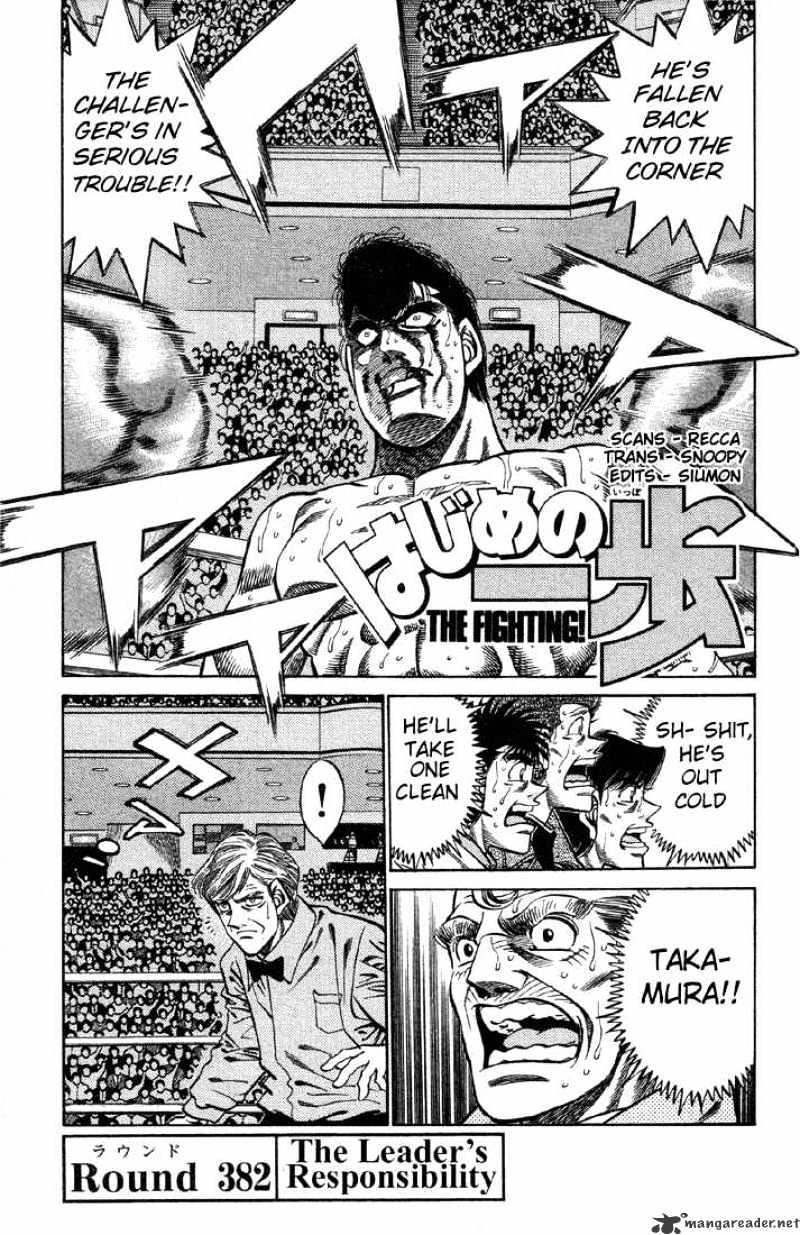 Hajime No Ippo - Chapter 382 : The Leader S Responsibility