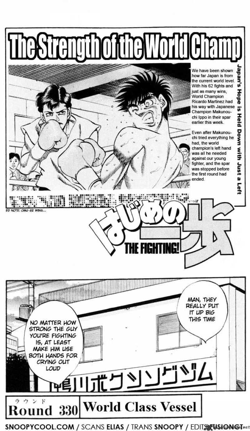 Hajime No Ippo - Chapter 330 : World Class Vessel