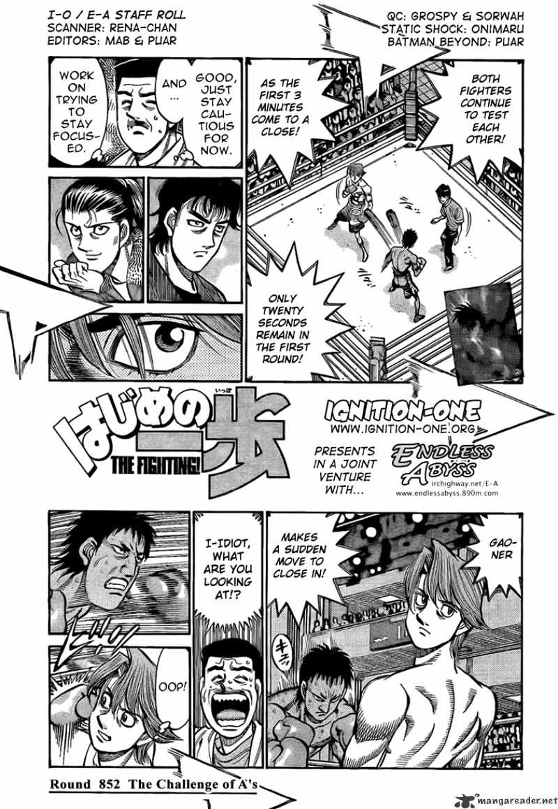 Hajime No Ippo - Chapter 852 : The Challenge Of A S