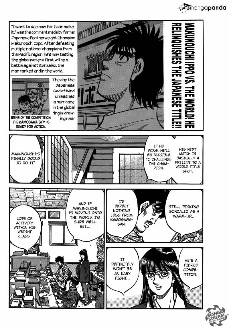 Hajime No Ippo - Chapter 1010 : Cooking Fish Made Easy