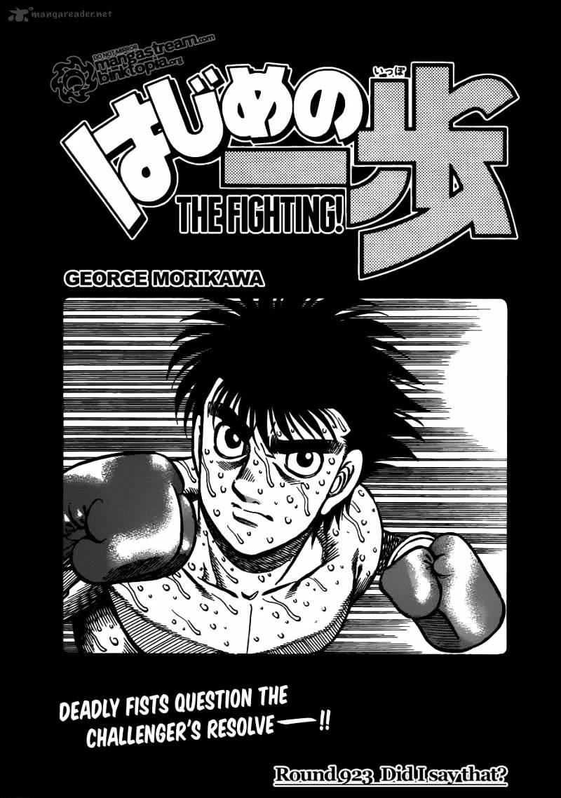 Hajime No Ippo - Chapter 923 : Did I Say That?