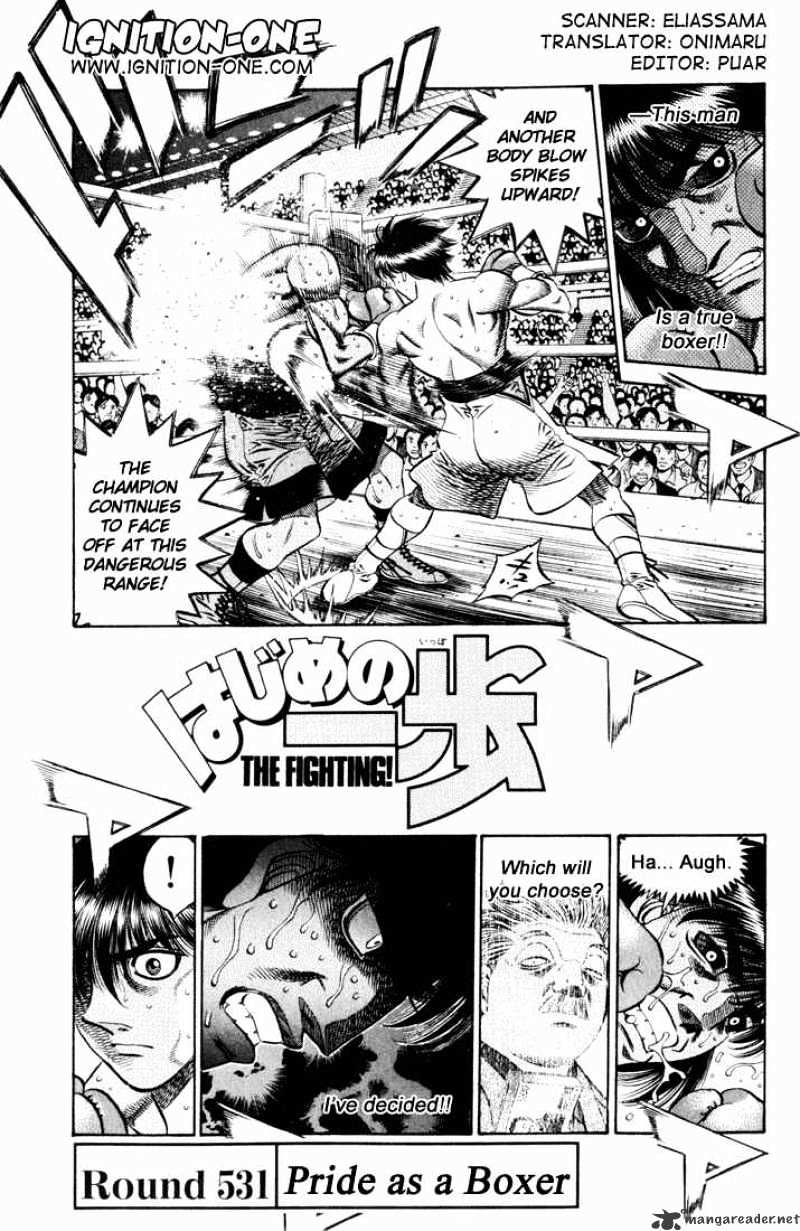 Hajime No Ippo - Chapter 531 : A Boxer S Pride