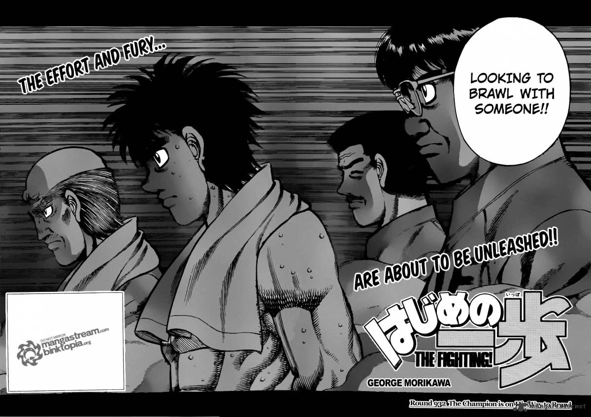 Hajime No Ippo - Chapter 932 : The Champion Is On His Way To Brawl