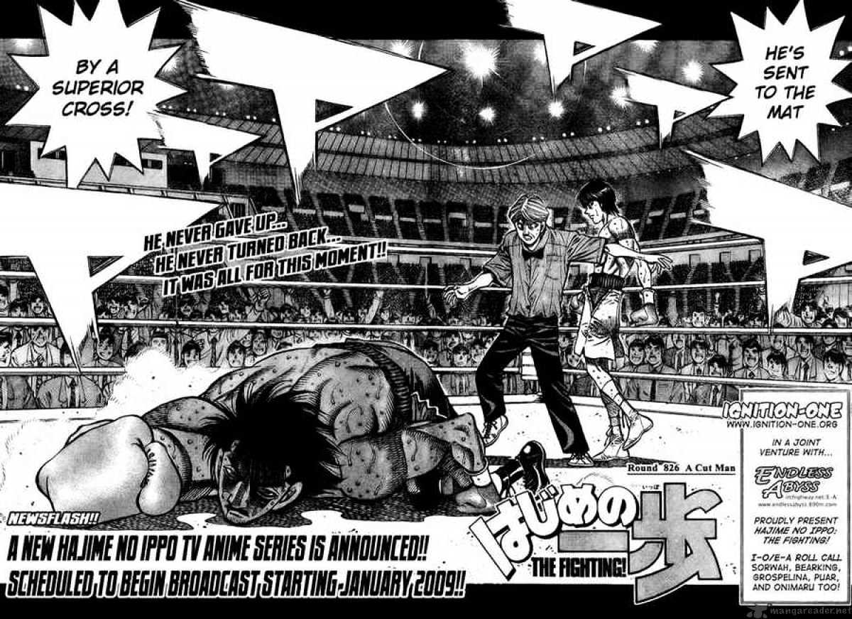 Hajime No Ippo - Chapter 826 : A Cut Man