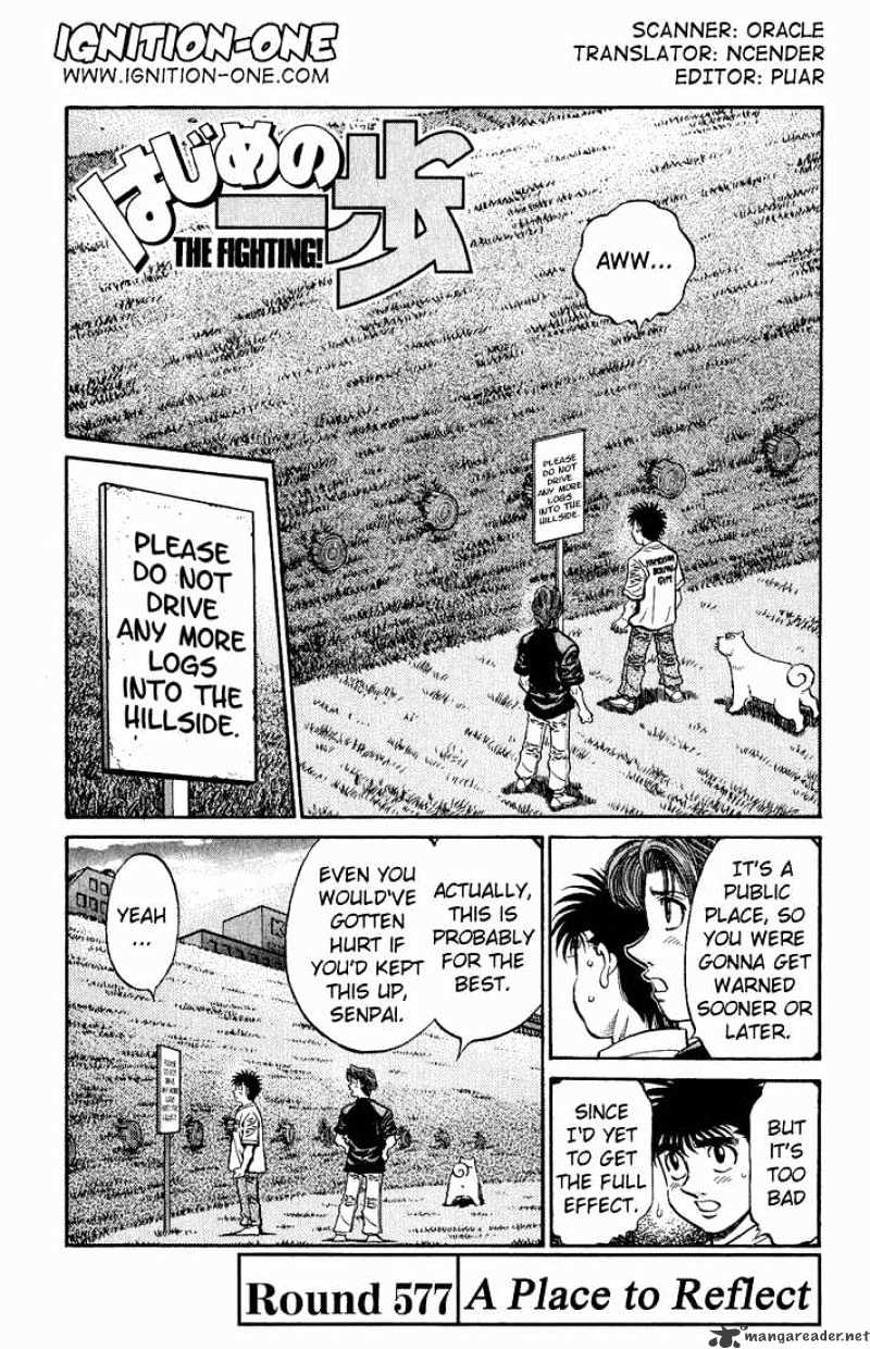 Hajime No Ippo - Chapter 577 : The Place To Turn Back