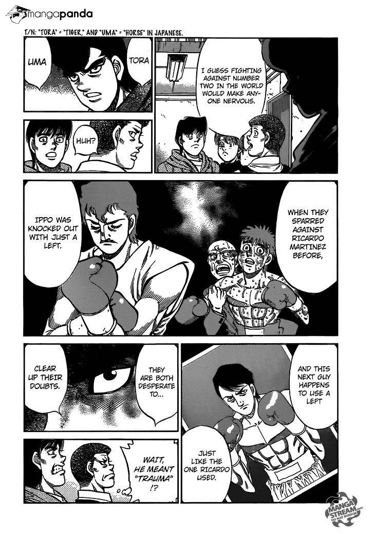 Hajime No Ippo - Chapter 1016 : Machismo Vs. Earnestness