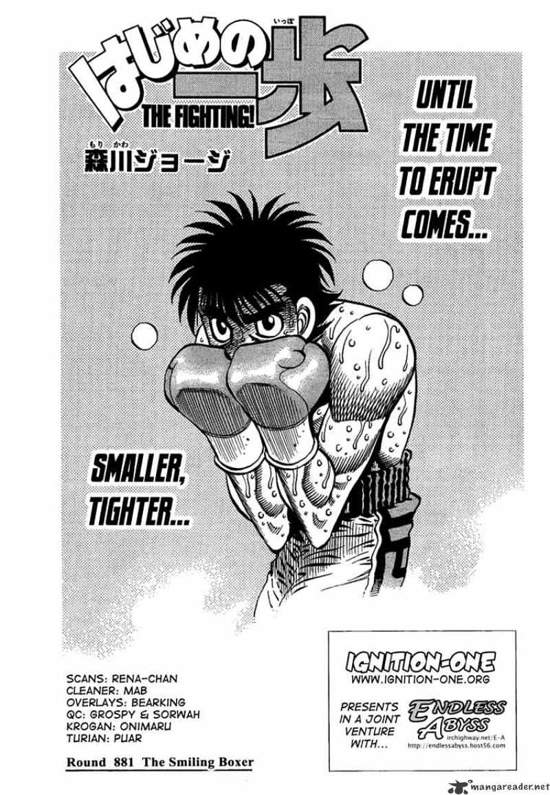 Hajime No Ippo - Chapter 881 : The Smiling Boxer