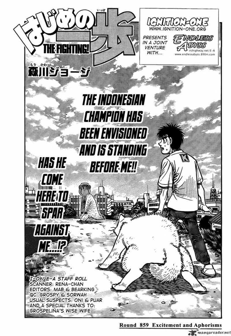 Hajime No Ippo - Chapter 859 : Excitement And Aphorisms