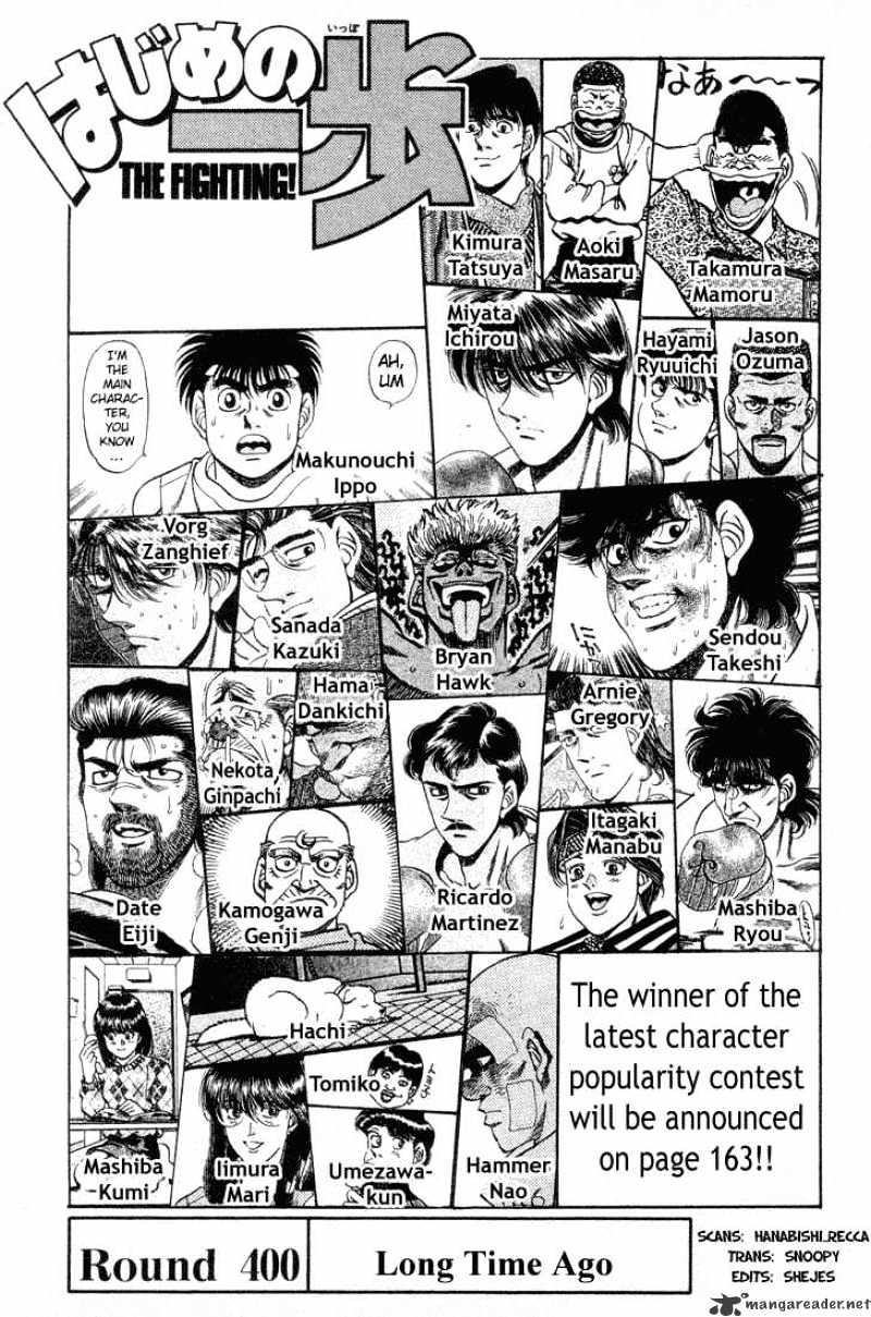 Hajime No Ippo - Chapter 400 : Long Time Ago