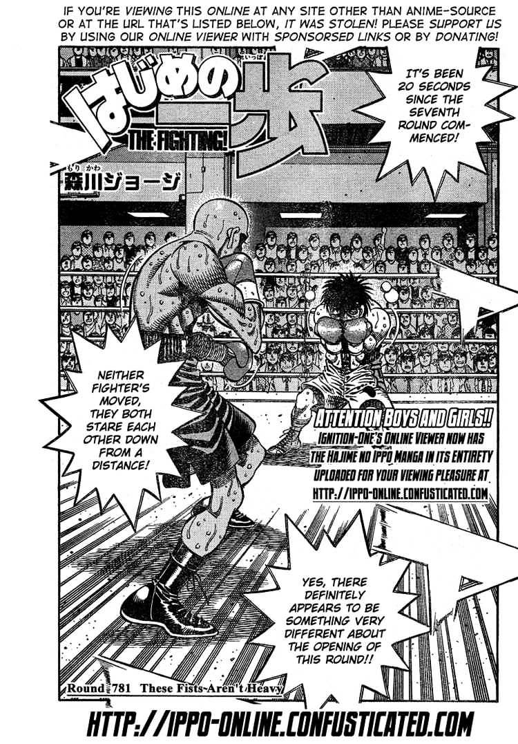 Hajime No Ippo - Chapter 781 : These Fists Aren T Heavy