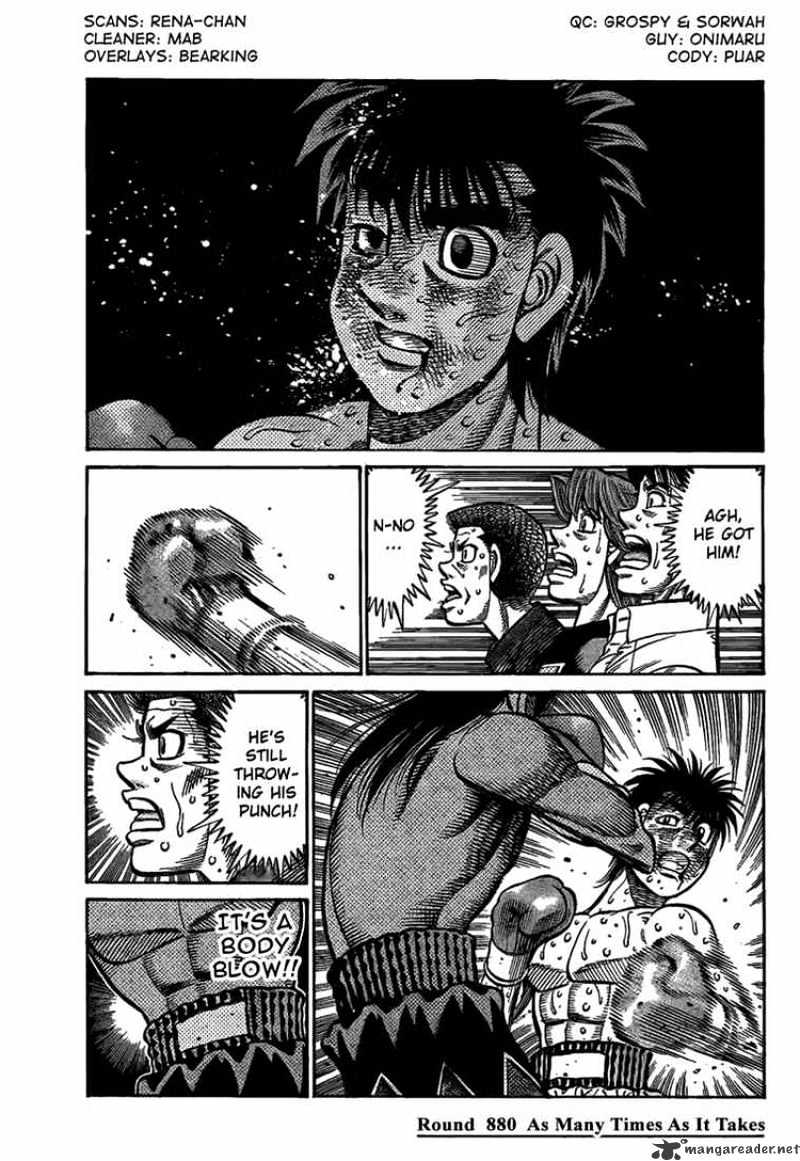 Hajime No Ippo - Chapter 880 : As Many Times As It Takes