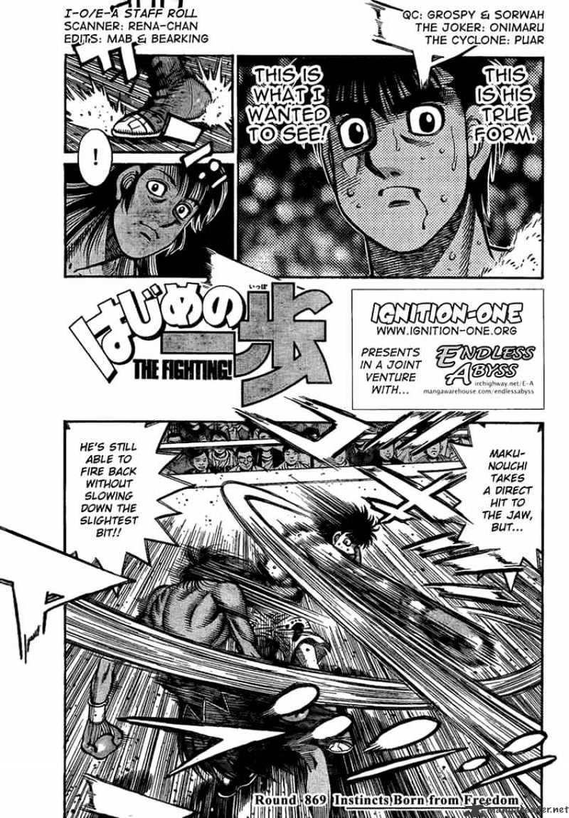 Hajime No Ippo - Chapter 869 : Instincts Born From Freedom